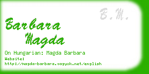 barbara magda business card